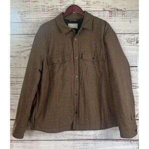 Everlane Dressy Men's Quilted  Field Jacket Brown Lined Chore Coat XL Heavy